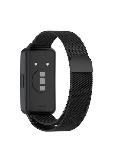 Huawei Band 8 Uyumlu Kordon Mıknatıslı Metal Hasır Kayış