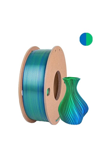 Techbloom 1 Rulo Koyu Mavi Ve Yeşil Renk Geçişli Pla Filament Fdm Fff Yazıcılar İçin Mimari Modeller Takı Prototipler 3d Baskı Malzemesi