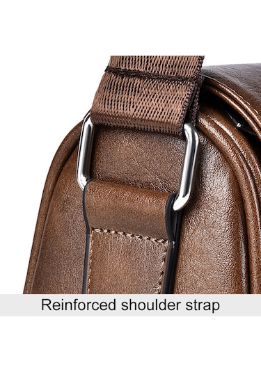 Sones Weıxıer D514 Erkek Çapraz Askılı Su Geçirmez Tek Omuz Çantası Büyük Kapasiteli Yolcu Haberci Sırt Çantası Kahverengi