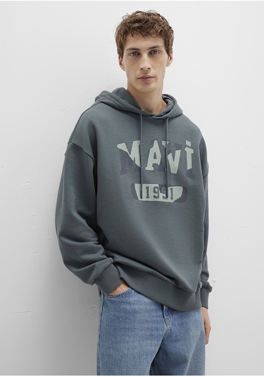Mavi - Mavi Baskılı Yeşil Sweatshirt 0s10301-71598 Yeşil