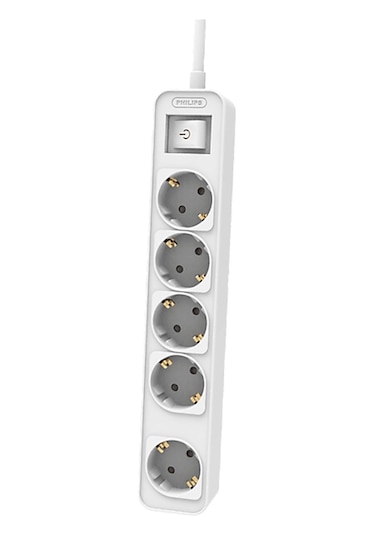 Philips Chp2154w Beyaz Çocuk Korumalı 5'li Priz 1,5m