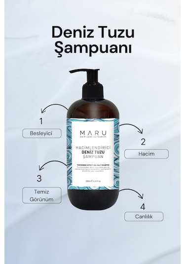 Maru Hacim Veren Deniz Tuzu Şampuanı 250 ML