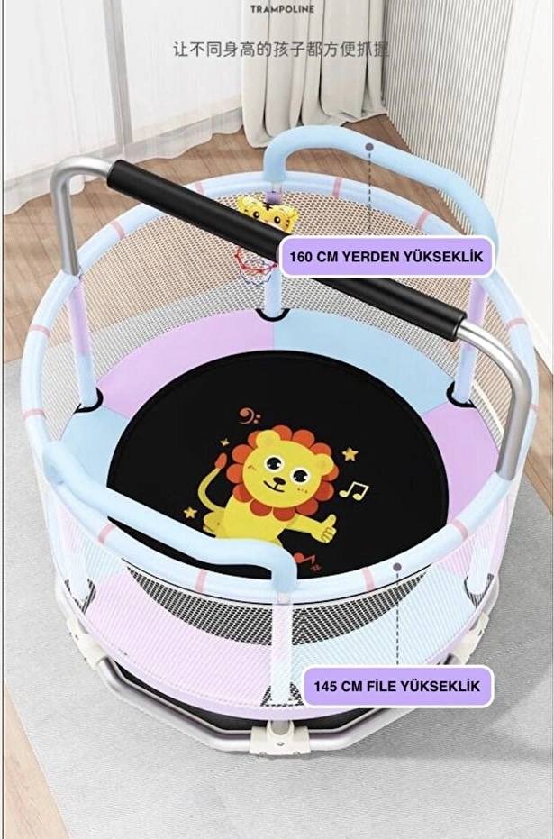150cm Trambolin Fileli Büyük Boy Spor Trambolini