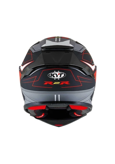 Kyt R2r Kask Led Matt Siyah Gri Siyah