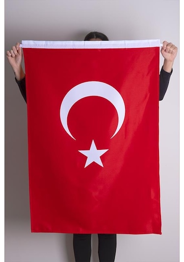 Türk Bayrağı Raşel Kumaş Aplike Dikiş 70x105 cm