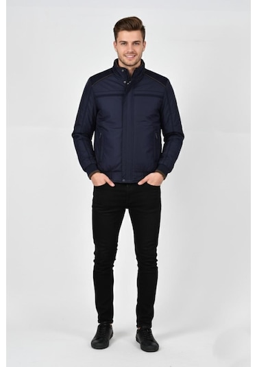 Erkek Hakim Yaka Spor Mont 85103 Bgl-st04881 Lacivert