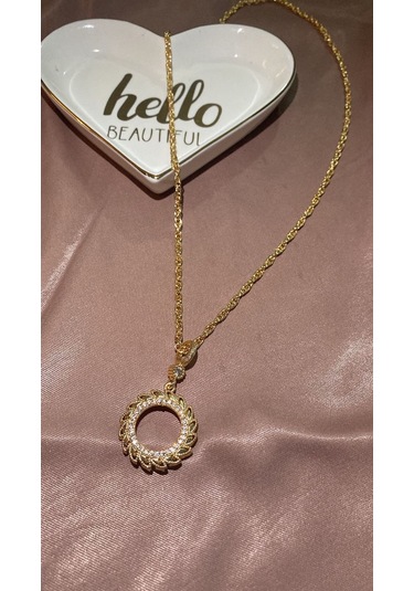 Çeyrek Dorika 22ayar Altın Kaplama Kolye 55cm Zincir