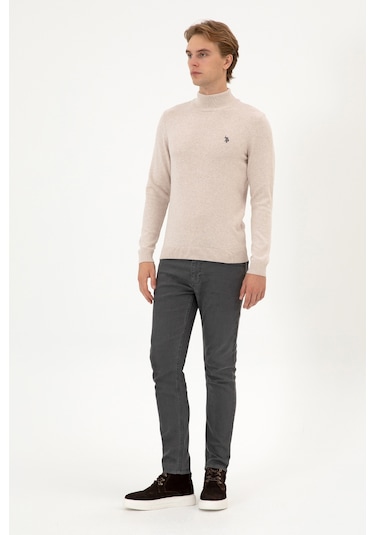 U.s. Polo Assn. Erkek Taş Melanj Kazak /triko 50313712-vr225 Tas Melanj