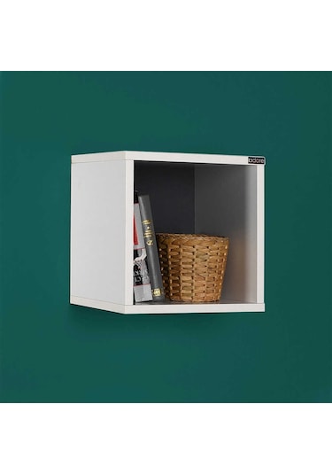 Adoremobilya Rainbow Genç Odası Duvar Rafı Diamond-Beyaz