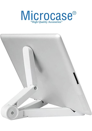 Microcase Apple Uyumlu iPad  Pro 13 2025 Tablet İçin Bluetooth Klavye + Mouse + Tablet Standı - Al4514 Beyaz Lazer