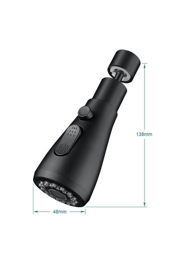 Suntek Magideal 360 Dönen Musluk Uzatıcı Siyah