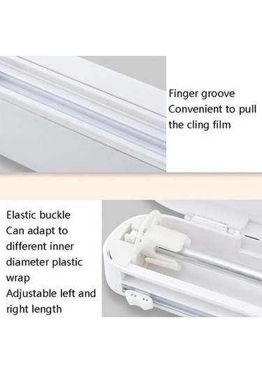 Ulzyvf Bosphorusboutique Vakumlu Streç Film Kesici Saklama Kutusu, Beyaz, Yt Model Beyaz Beyaz