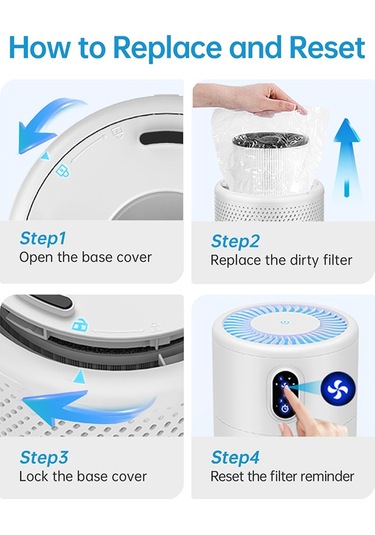 Xiaaokeji Mooka Ve Vewıor Hava Temizleyici İçin 2 Paket B-d02l Yedek Filtre