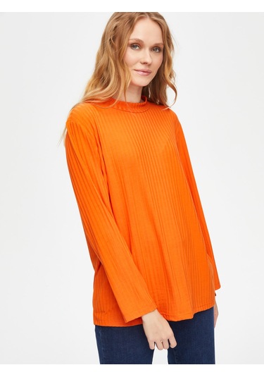 Relax Dik Yaka Kaşkorse Sweatshirt 69756 U6975661 Orange
