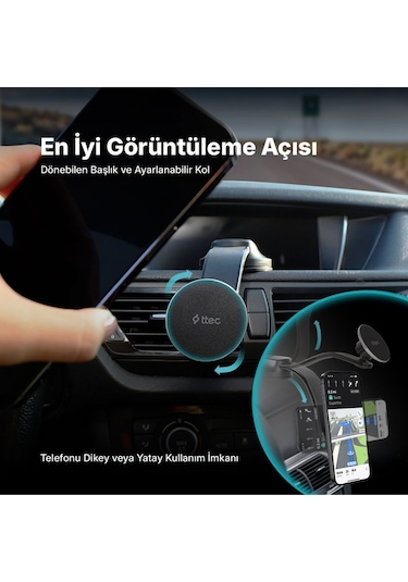 Ttec Easydash Pro M Magsafe Uyumlu Araç İçi Telefon Tutucu 2tt38 Siyah