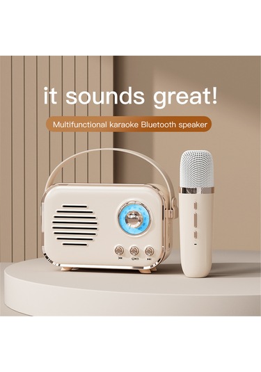 Singree Retro Taşınabilir Bluetooth Hoparlör - Kablosuz Mikrofonlu, Tf Kart Ve Aux Girişli, 5w Bass, 6 Saat Çalışma Süresi