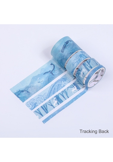 Geeroyoo "4'lü Dekoratif Washi Bant Seti - 30mm, 15mm, 5mm Genişlik, Dıy Sanat Projeleri İçin Renkli Yapışkan Bant"