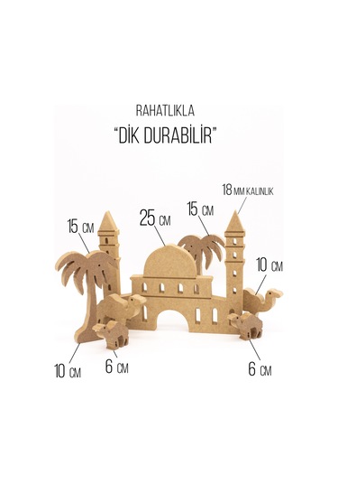 Neşeli Ahşap Des 23 Ayasafya Camii 25 Cm, Palmiye Ve Deve. Ramazan Ayına Özel Ahşap Boyama Etkinliği, Boyama Seti Model Tyb0aeqofa9s0m8483
