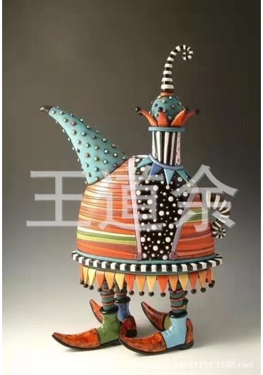 Ev Dekorasyonu İçin Renkli Resin Çaydanlık Figürü - Ev İçi Masaüstü Dekoratif Heykel Ve Dekorasyon Parçası Renkli Renkli