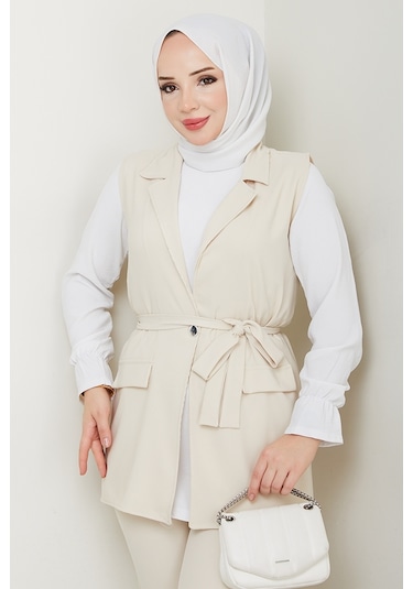 Niyar Yelek Pantolon İkili Takım 1530 - Bej Bej
