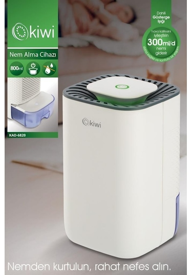 Kiwi Kad-6820 Hava İyileştirici Ve Rutubet Giderici Ev Tipi Nem Alma Cihazı Beyaz