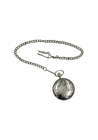 Profisher R0003TCDDS TCDD Tren Kabartmalı 46 MM Klasik Kuvars Köstekli Cep Saati