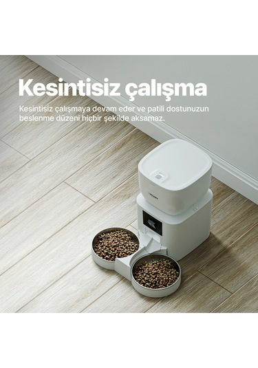 Xenon Smart Akıllı Otomatik Kedi Tuvaleti Çift Hazneli Mama Kabı Ultra Sessiz Çelik Su Pınarı Ve Yedek Filtre Pet Seti