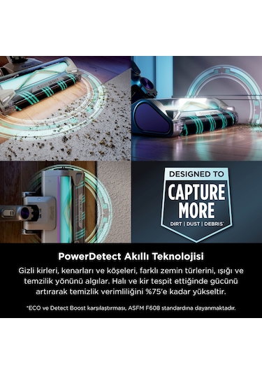 Shark IP1251EUT PowerDetect Turbo Başlıklı Şarjlı Dikey Süpürge