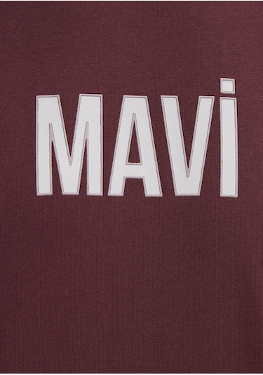 Mavi - Mavi Logo Baskılı Bordo Tişört 0613186-70396 Bordo