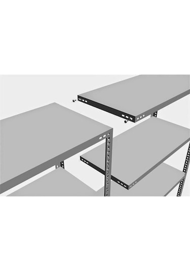 Uzmangrupraf Uzman Grup Raf Çelik Raf-5 Raflı 2Metre 31X60 Çelik Raf-Depo Rafı