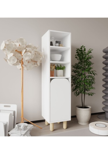 Parma 1 Kapaklı Mutfak Dolap, Kahve Köşesi, Çok Amaçlı Dolap Beyaz