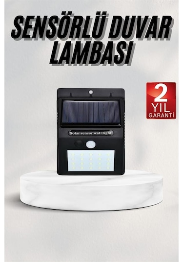 Bahçe Aydınlatması Güneş Enerjili Led Işık Lamba Sensörlü Dekorat