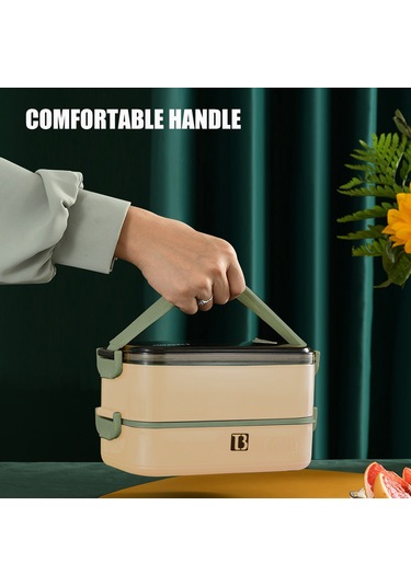 Leezsing 1.4l Öğle Yemeği Kutusu Paslanmaz Çelik Çift Katmanlı 3 Bölmeli Bento Kutusu Sızıntı Yok Büyük Kapasite Yetişkinler Çocuklar Kamp Ofis Pembe