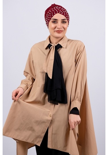 Bordo Pratik Hazır Geçmeli Tesettür Bone Sandy Kumaş Taşlı 1456_1 Bordo