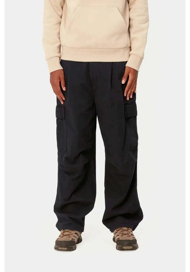 Carhartt Wıp Unisex Cole Cargo Pant - %100 Pamuk, Geniş Paça Pantolon Siyah