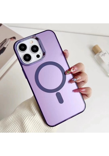 Telefon Kılıfı İphone 15 Kılıf Magsafe Uyumlu Siyah