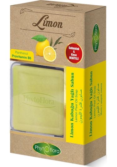 Phytoflora Limon Kabuğu Yağlı Sabun + Sabunluk + Kese