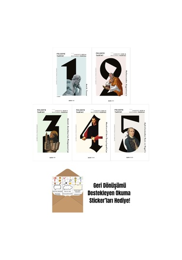 Felsefe Tarihi 1-2-3-4-5 Set - Umberto Eco Ciltli + Okuma Sticker'ları