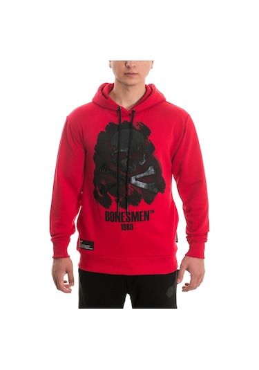 Bonesmen Erkek Kapüşonlu Sweatshirt (463018464) Kırmızı