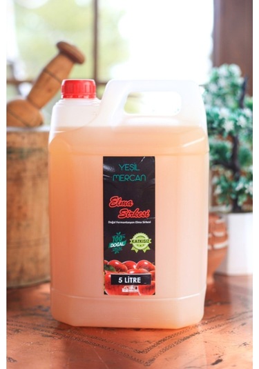 Katkısız %100 Doğal Elma Sirkesi 5lt Geleneksel Ev Yapımı