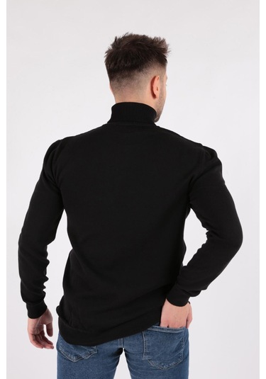 Cazador 3604-fw Erkek Tam Balıkçı Kazak 23KCEEO03604-R1534 Siyah