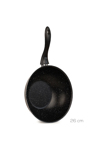 Porsima 579.0111 Granit Wok Tava 26cm Siyah
