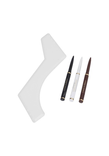 Maiyame Erkek Sakal Doldurma Kalemi Seti - 3 Renkli Rotatif Kalem + Beyaz Şekillendirici Tarak, Su Geçirmez, Doğal Görünüm, Sakal Kontur Aracı