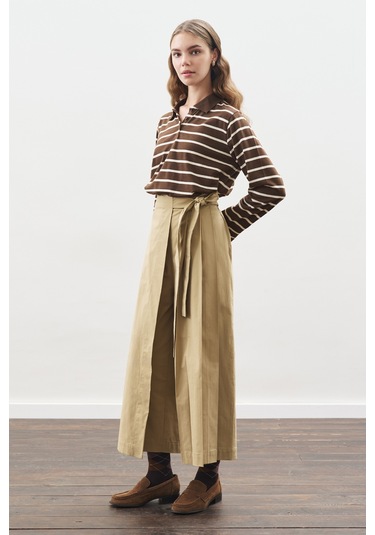 Etek Görünümlü Pantolon Kamel Kamel