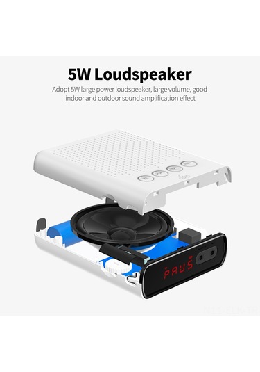 Xindoker Aigo Sp-1 Mini Taşınabilir Hoparlör: Bluetooth 5.0, Uzun Pil Ömrü, Type-c Şarj, Beyaz Renk