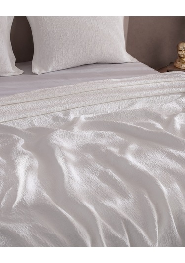 Madame Coco Labenne Çift Kişilik Yatak Örtüsü - Beyaz 8684427228647 Beyaz