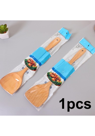 Homyl Ahşap Pişirme Küreği Aletleri Şef Hediyesi Çizilmez Kahverengi Çok Renkli