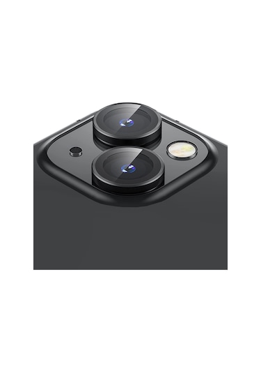 Buff Iphone Uyumlu 15 / 15 Plus Uyumlu Kamera Metal Lens Koruyucu Siyah