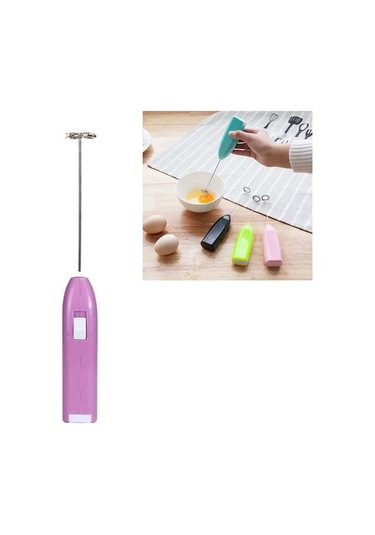 Rogfer Elektrikli El Taşınağı Mutfak Yumurta Çırpıcı Mini Paslanmaz Çelik Yumurta Kahve Sütü Çayı Blender Pembe Pembe Pembe
