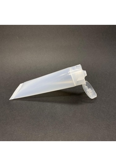 Şeffaf Boş Krem Tüpü 50ml , Fliptop Kapaklı Merhem Tüpü , Şeffaf Lipgloss Tüp 50 Ml X 3 Adet